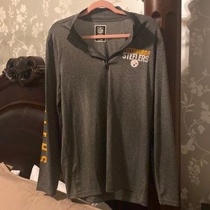 Steelers 3/4 zip lightweight long sleeve shirt